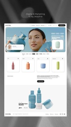 the website is designed to look like it has many different products on display, including toothbrush