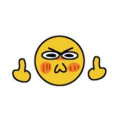 a yellow face with two thumbs up