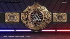 the wwe championship belt is shown in this image