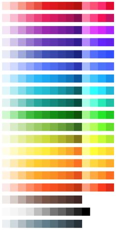 the color chart for different colors
