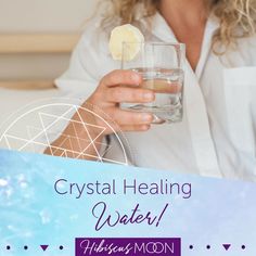 How to Make Crystal Infused Healing Water https://hibiscusmooncrystalacademy.com/crystal-water/ Crystal Healing By Water, Crystal With Water Inside Benefits, Healing Properties Of Crystal Water, How To Make A Crystal Elixir, How To Infuse Water With Crystals, Natural Remedy Water Crystals, Crystal Elixir Uses, Crystal Infused Water, Crystal Elixir Water