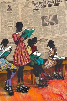 Diverse Art, Youth Empowerment Drawing, Black Art Kids, Aesthetic Black Art, Iconic Black Art, Art Random, Bhm Wallpaper, Art Culture, American History Art