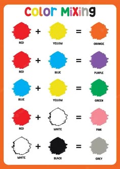 color mixing chart with different colors