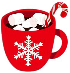 Christmas Mug Drawing Easy, Hot Cocoa Clipart, Hot Chocolate Vector, Christmas Hot Chocolate Silhouette Clip Art, Hot Chocolate With Marshmallows Png, Illustration Of Hot Cocoa Cups, Mug Drawing, Teacher Classroom Decorations, Pencil Art Drawings