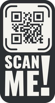 QR code scan me in speech bubble, scan me concept, icon.