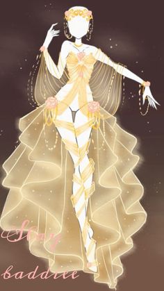 a drawing of a woman in a dress and tiara with the words shidi badara written on it