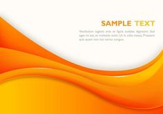 an orange and white background with waves