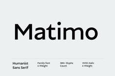 the word matimo is written in black and white, with different font styles on it