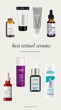 In the realm of retinol, these products stand out for their efficacy and powerful formulations. Whether you are a beginner or looking to step up your retinol strength, consider these top-rated and derm-recommended products. #retinol #vitamina #skincare #antiageingskincare Retinol And Serum Skincare Products, Best Retinol Products, Top Serums Skin Care, Beginner Retinol, Best Retinol Serum, Best Retinoid Products, Retinoid Products, Retinol Serum Skincare Product, Affordable Retinol Serum
