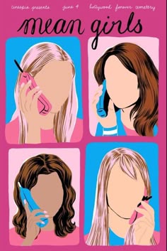 a woman is brushing her hair and talking on the phone