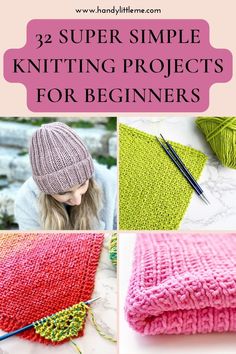 knitting projects for beginners that are super simple