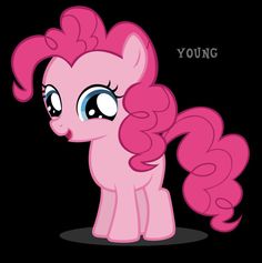 the pinkie pony is staring at something