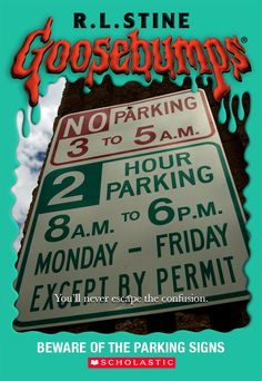 a street sign with the words beware of the parking signs