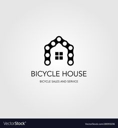 the logo for bicycle house, which is designed to be used as a business card or brochure