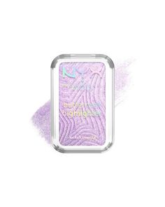 Butter Highlighter, Highlighter Makeup Nyx, Purple Highlighter, Nyx White Highlighter, Purple Highlighter Makeup, Nyx Butter Together, Lilac Highlighter, Purple Highlighter Close-up, Purple Makeup Products Aesthetic