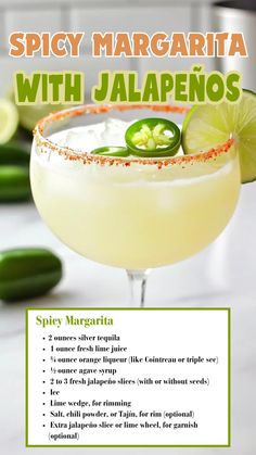 the recipe for spicy margarita with jalapenos