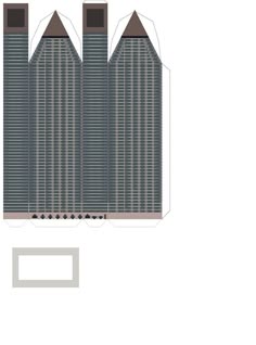 an image of a paper model of two buildings