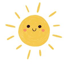 cartoon sun with a smiley face