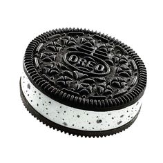 an oreo cookie is shown on a white background