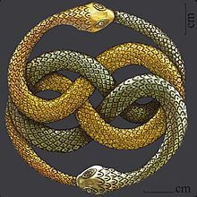 an image of a snake with two snakes on it