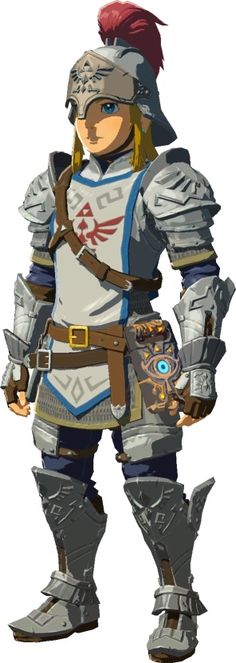 an animated character with armor and helmet