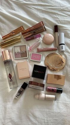 Glossy Makeup Products, Makeup Layout Aesthetic, Makeup From Sephora, Expensive Makeup Products, Makeup Products Expensive, Makeup Set Aesthetic, Make Up Aesthetic Products, Designer Makeup Products Aesthetic, Sephora Makeup Vanity