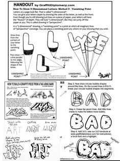 an instruction manual for how to draw handout from the graphic book's website