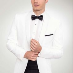 White Luxury Tuxedo With Notch Lapel, White Tailcoat Tuxedo, White Single-breasted Tuxedo With Long Sleeves, Elegant White Single-breasted Tuxedo, White Tuxedo Jacket, Tux Rental, White Tux, Green Tuxedo, Tuxedo Rental