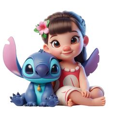 Stitch Birthday Pictures, Lilo And Stitch Girl, Baby Stitch Cartoon, Disney Baby Lilo, Baby Stitch Clipart, Lilo And Stitch Birthday Picture, Bebe Stitch, Stitch Birthday Photo, Cute Stitch 3d