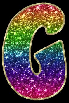 the letter g is made up of multicolored stars