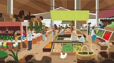 an image of people shopping in a market