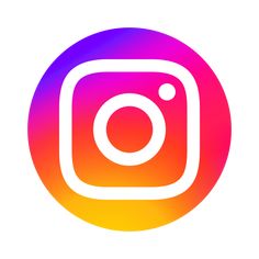 the instagram logo is shown in purple and orange colors, with a white background