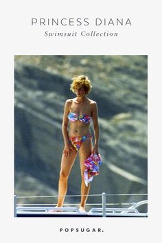 Diana On Holiday, Princess Diana Beach Style, Princess Diana Bathing Suit, Princess Diana Vacation, Diana Bathing Suit, Princess Diana Red Swimsuit, Princess Diana Beach, Princess Diana Blue Swimsuit, Princess Diana Blue Bathing Suit