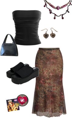 Vintage 90’s outfit inspo 90s Club Wear, 1990s Outfits Ideas, 90s Aesthetic Lifestyle, Early 2000s Party Outfit, Actual 90s Outfits, Vintage Simple Outfits, 90s Style Fashion, Vintage Clothing Ideas, 90s Fit Inspo Women