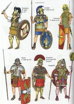 an image of ancient roman soldiers and their armors from the century to the century ad