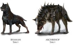 two pictures of dogs with armor on their backs