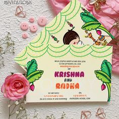 South Indian Wedding Invite | Portrayed in Kawaii