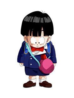 an anime character with black hair and glasses holding a pink ball in his hand, while wearing
