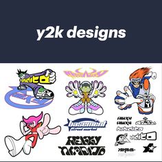 various stickers are shown in this image