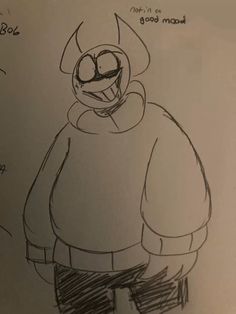 a drawing of a person in a costume