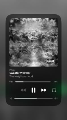 an mp3 player is shown with the music player on it