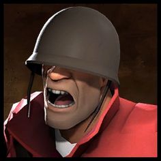 an animated image of a man wearing a helmet with his mouth open and tongue out