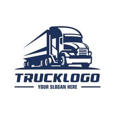 a truck logo with the words, your slogan here is an image of a semi - truck