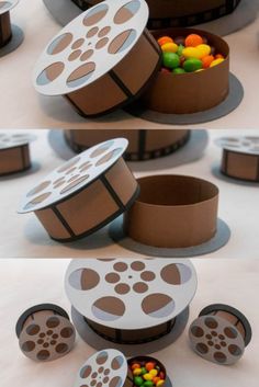 Movie Film Reel Gift and Treat Boxes