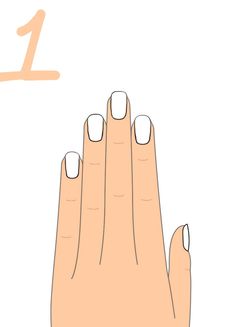 Plain Nail Outline, Blank Hand Nail Template, Blank Hand Template With Nails, Hand With Nails To Color, Empty Nail Template, Blank Acrylic Nail Template, Nail Plain, Plain Nails Template, Blank Square Nail Template