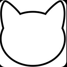 a black and white image of a cat's head in the shape of a circle