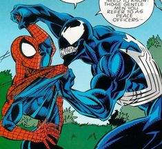 Venom Funny Comic, Venom Spiderman Comic, Venom X Spiderman, Venom And Spiderman, Funny Venom Comic Panels, Spidey And Venom, Spiderman And Venom Side By Side, Spiderman And Venom Comic Panel, Nova Corps Comics