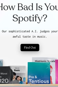 an ad for spotify, with the caption'how bad is your spoty? '