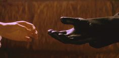 two hands reaching out towards each other