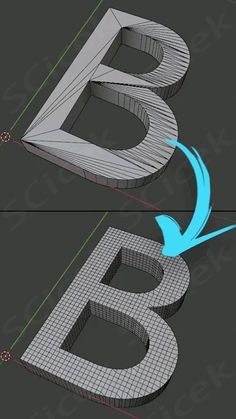 the letters b and c are made out of metal wire, with blue arrows pointing to them